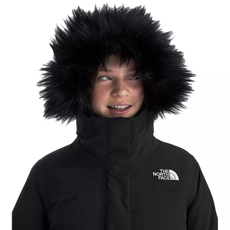 The North Face - Parka con capucha G Arctic - Negro/Blanco - Niñas