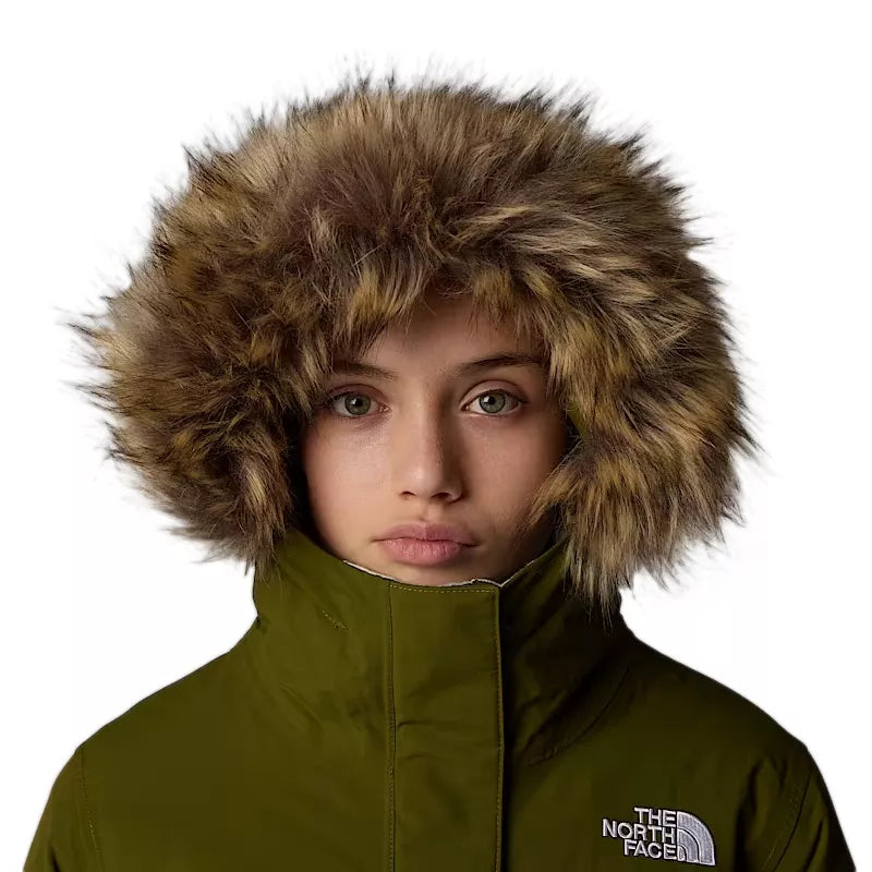 Parka À Capuche G Arctic - Kaki/Blanc - Fille