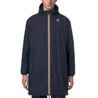 Parka Con Cappuccio Foderato K-Way Le Vrai 4.0 Eiffel East Warm - Blu Marino
