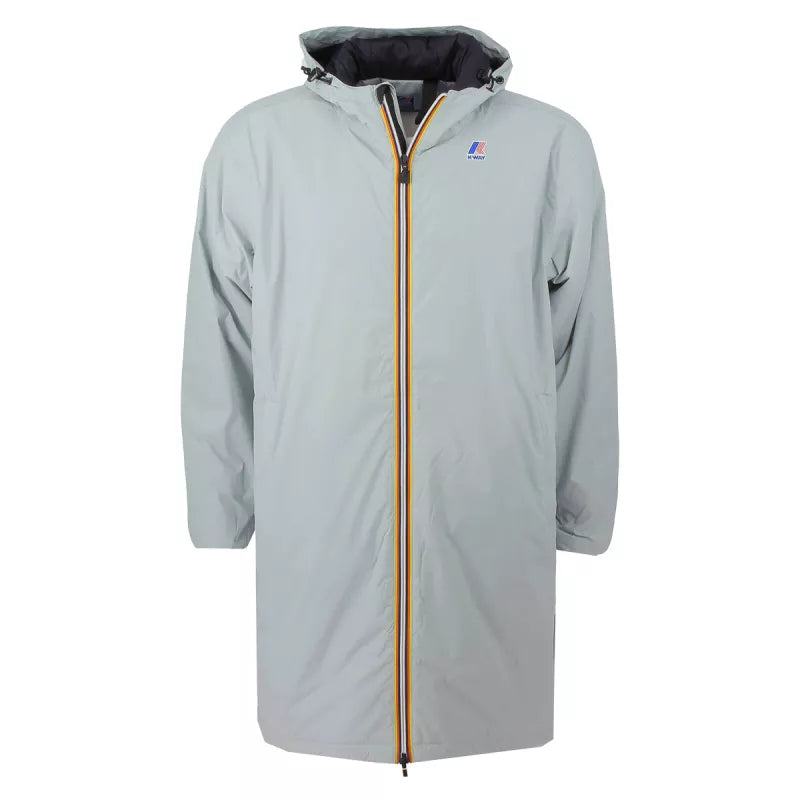 K-Way Le Vrai 4.0 Eiffel East Warm Lined Hooded Parka - Light Gray