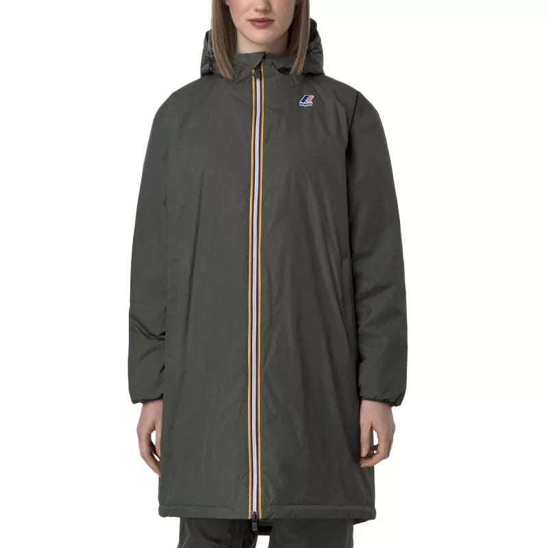 Parka Capuche Doublee K-Way Le Vrai 4.0 Eiffel East Warm - Kaki/Noir