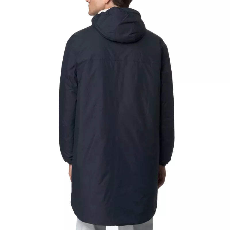 Parka Longue À Capuche Double Sherpa K-Way Le Vrai 4.0 Eiffel East Orsetto - Bleu Marine