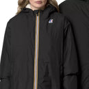 Parka Longue À Capuche Double Sherpa K-Way Le Vrai 4.0 Eiffel East Orsetto - Black Pure