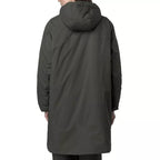 K-Way Le Vrai 4.0 Eiffel East Orsetto Long Hooded Parka with Double Sherpa - Khaki/Black