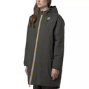 Parka Longue À Capuche Double Sherpa K-Way Le Vrai 4.0 Eiffel East Orsetto - Kaki/Noir