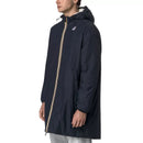 Long Hooded Double Sherpa Parka K-Way Le Vrai 4.0 Eiffel East Orsetto - Navy Blue