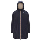 Parka Longue À Capuche Double Sherpa K-Way Le Vrai 4.0 Eiffel East Orsetto - Bleu Marine