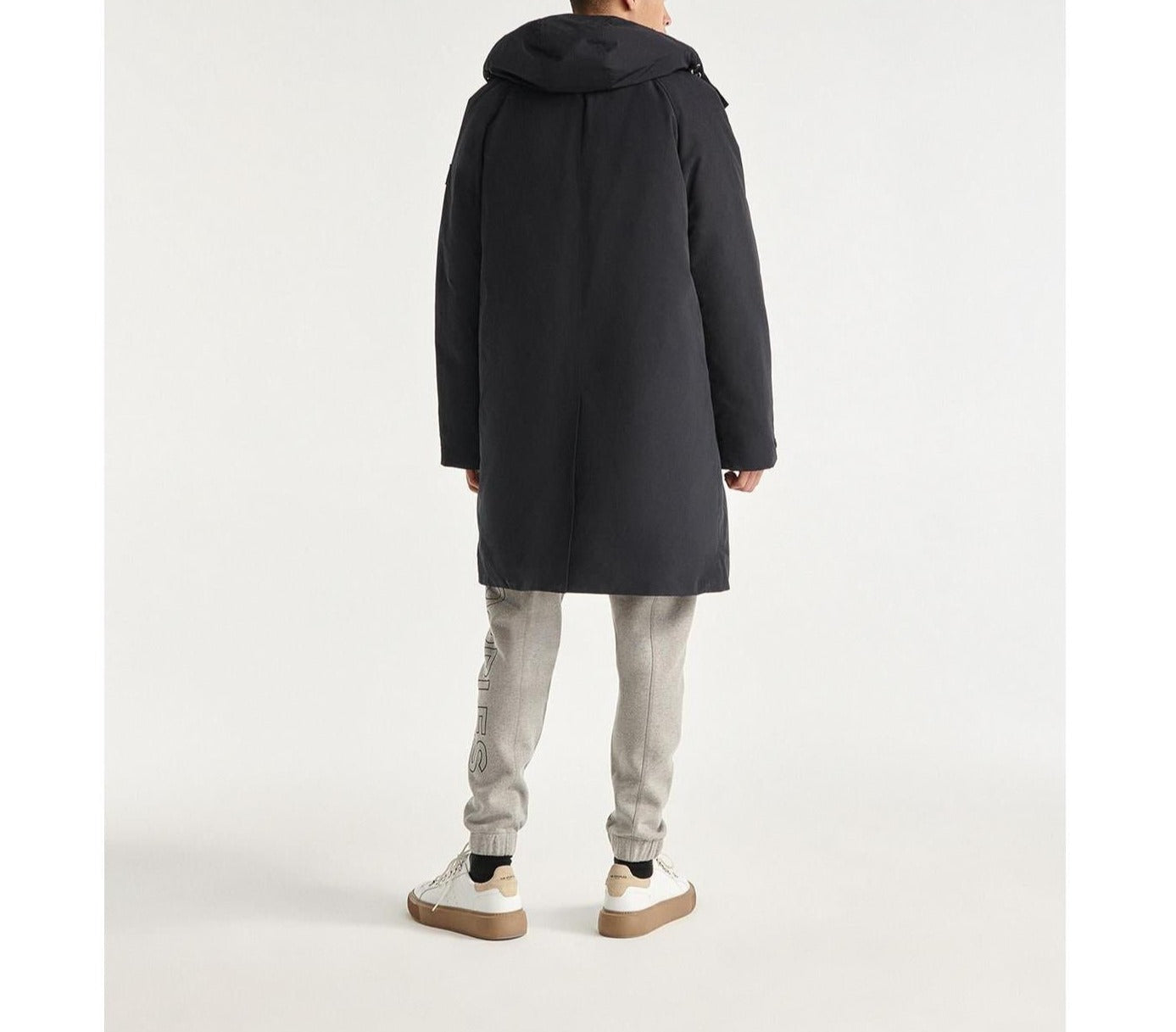 The Kooples - Parka Nylon Bleu Marine À Capuche Cuir - Homme