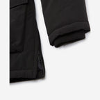 The Kooples - Parka Nailon Larga Negra Con Capucha - Mujer