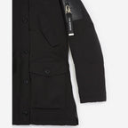 The Kooples - Parka Nailon Larga Negra Con Capucha - Mujer