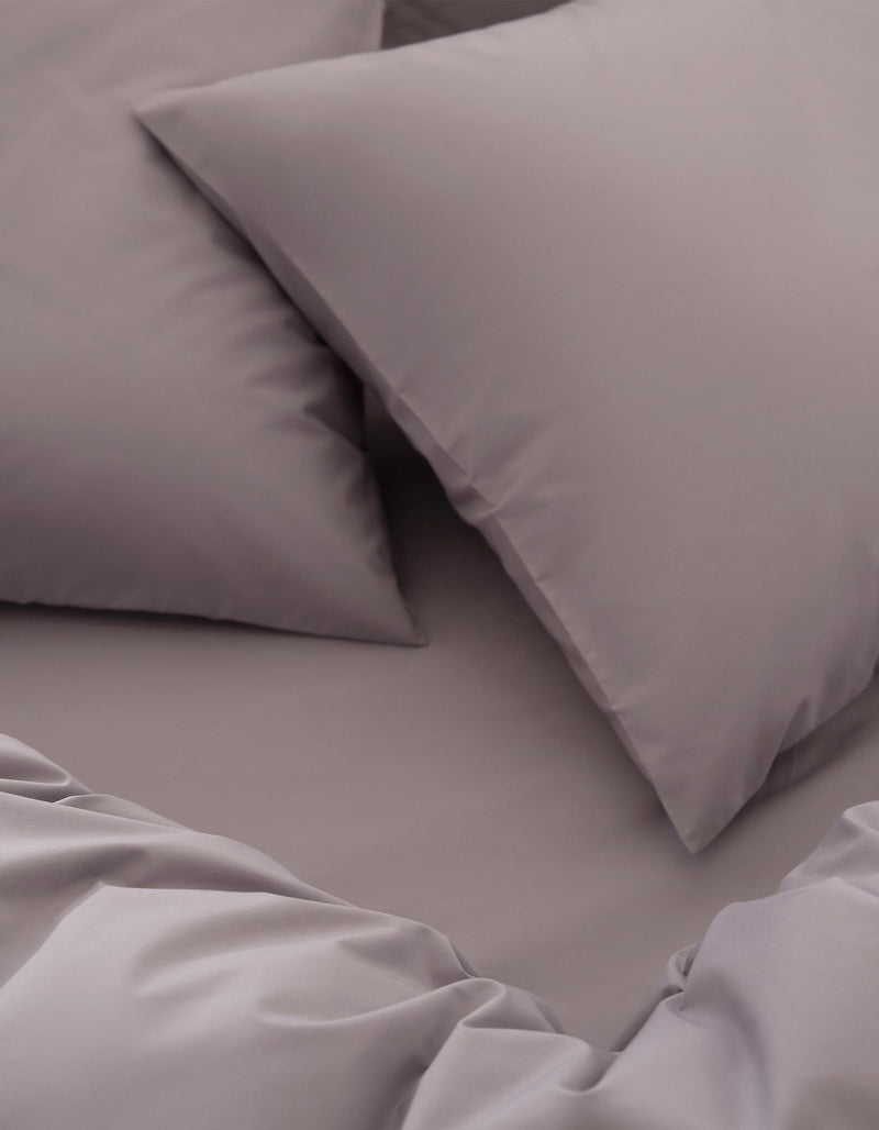 2 Taies D'Oreiller - 100% Percale De Coton 120 Fils - 12 Coloris