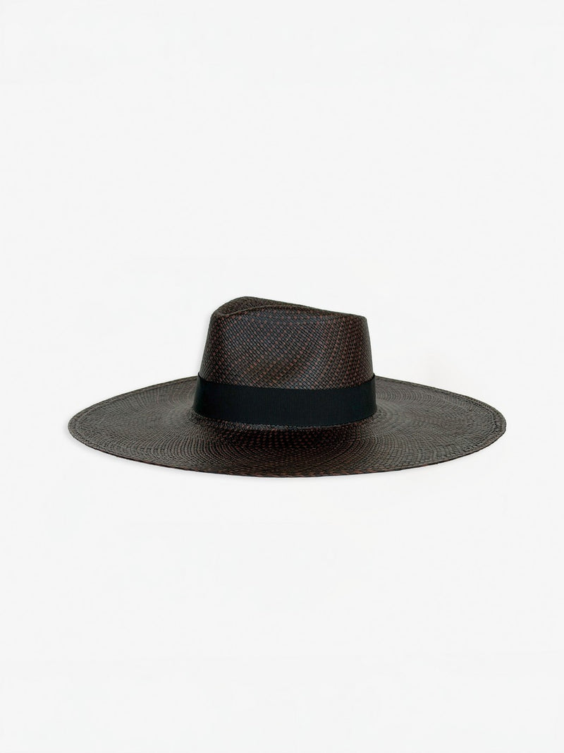 Chapeau Paille Pat - Choco Black