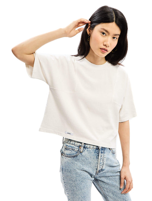 Le Tee-Shirt Boxy Willie® Heavy Jersey Bio-Recyclé Blanc Cheesecake