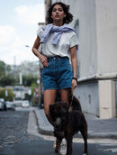 Le Short Brenda Coton Regen-Recyclé Bleu Medium