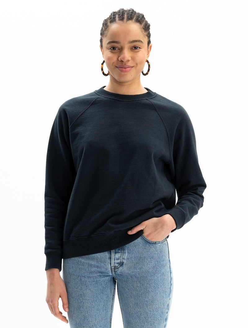 Le Sweatshirt 90 Marty® Molleton Bio-Recyclé Noir Black Coffee