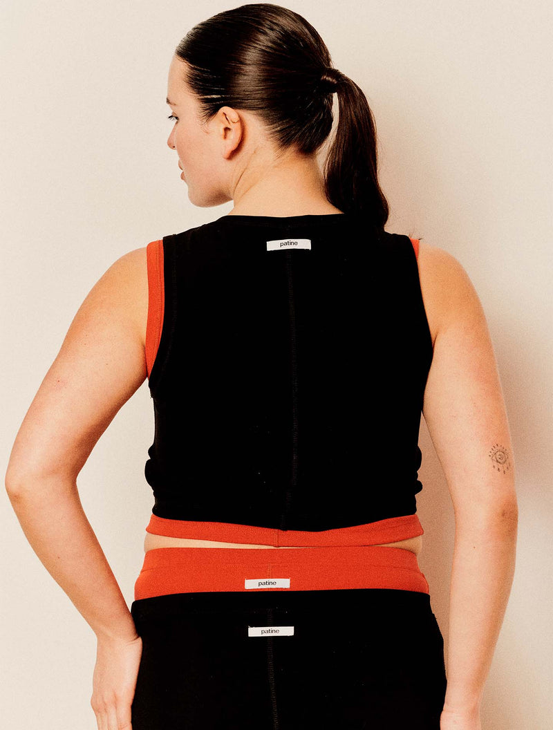 Camiseta sin mangas The Black Power Stretch Café negro