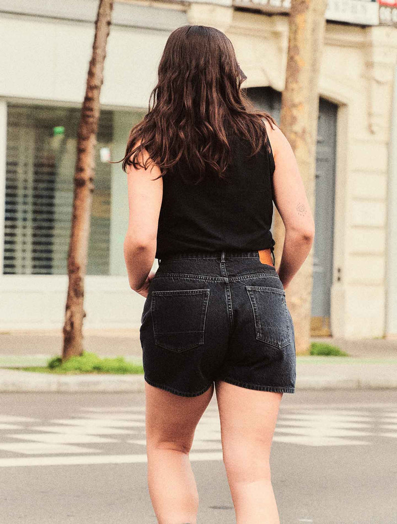 Le Short Brenda Coton Regen-Recyclé Noir Medium