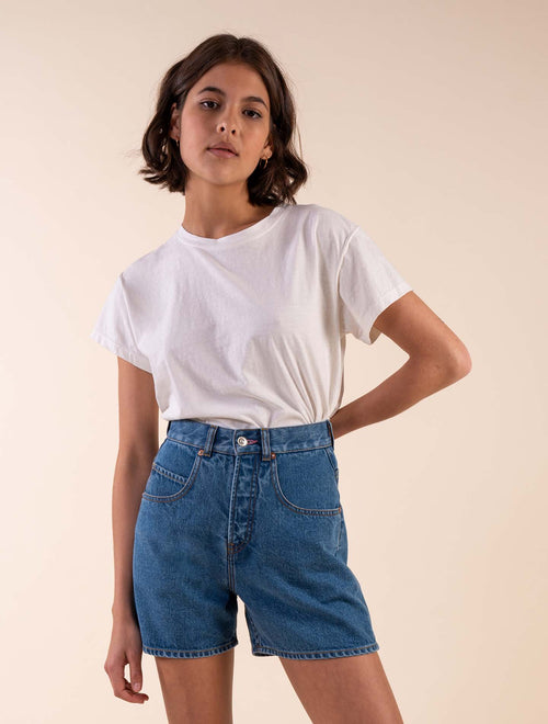 Edition 002 The Brenda Regen-Recycled Cotton Shorts Blue Medium