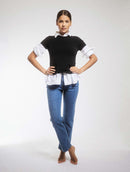 Rose is 1m73 tall and wears classic jeans in size 36