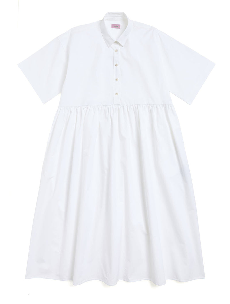 La Robe Queen Deluxe Poppy Popeline De Coton Bio Blanc Extra Blanc