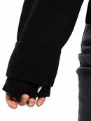 The Black Cotton Wooly Sweater Black Coffee