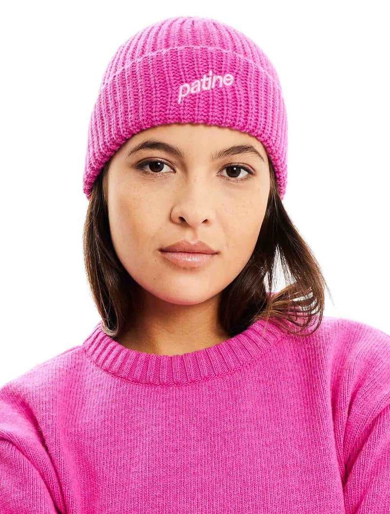 The Candy Pink Wooly Wool Hat