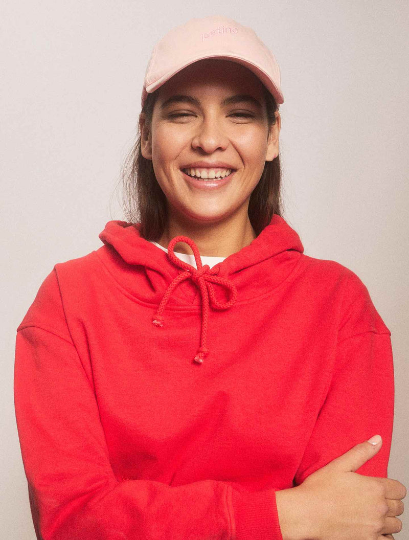 Le Sweatshirt Hoodie Boxy Marty® Molleton Bio-Recyclé Rouge Tomato