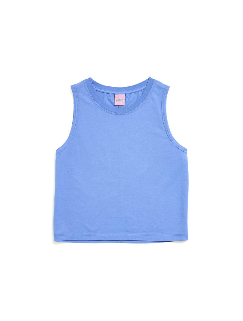 Le Tee-Shirt Débardeur Presque Crop Willie® Jersey Bio-Recyclé Bleu Usa