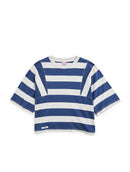 Le Tee-Shirt Boxy Willie® Jersey Bio-Recyclé Rayures Bleu Navy