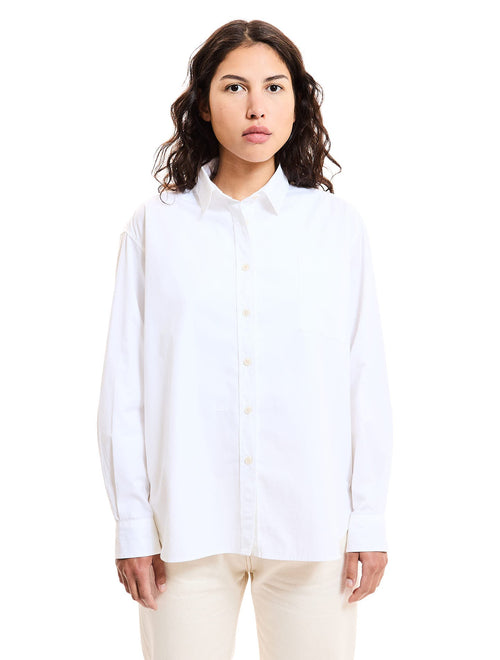 La Chemise Ceo Poppy Popeline De Coton Bio Blanc Extra Blanc