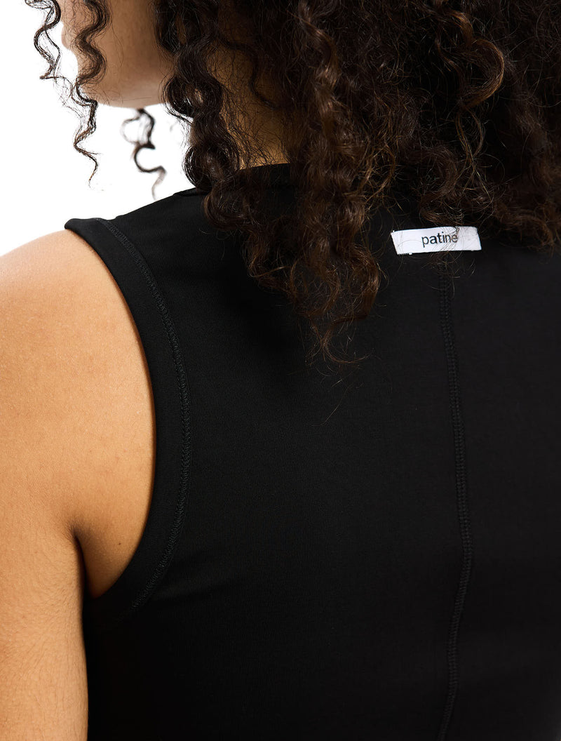 Camiseta sin mangas The Black Power Stretch Café negro