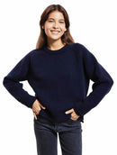 Le Pull Wooly Laine 100% Recyclée Bleu Marine