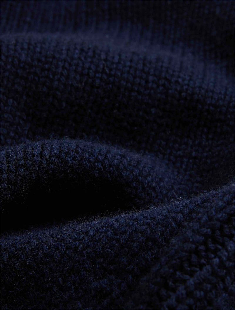 Le Pull Wooly Laine 100% Recyclée Bleu Marine