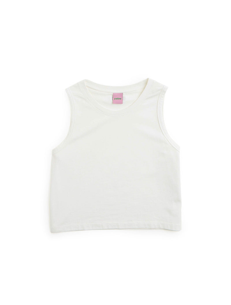 Le Tee-Shirt Débardeur Presque Crop Willie® Jersey Bio-Recyclé Blanc Cheesecake