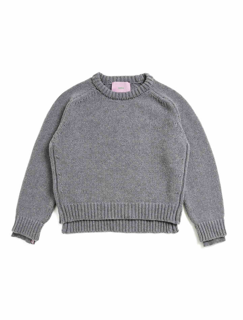 Le Pull Wooly Laine 100% Recyclée Gris Manhattan