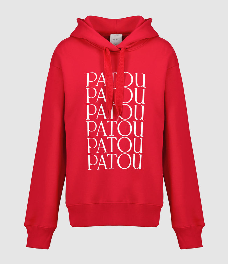 Patou - Sweatshirt Hoodie Patou Rouge Blanc - Femme