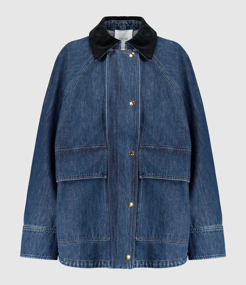 Patou - Parka Denim Bleu - Femme