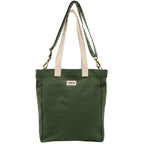 Borsa shopper verticale Paul verde oliva Hindbag2