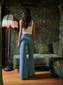 JEAN WIDE LEG BLEU PAULINE PETITE MENDIGOTE