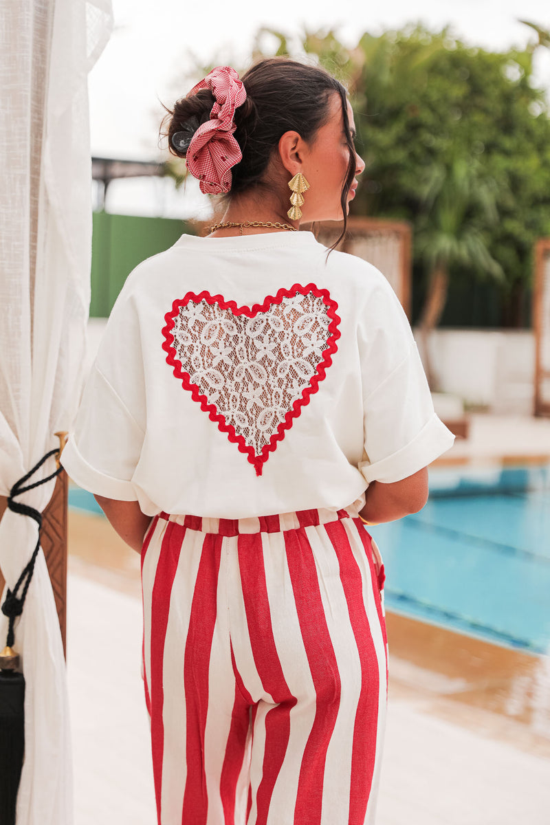 PAX Écru - T-Shirt Coeur