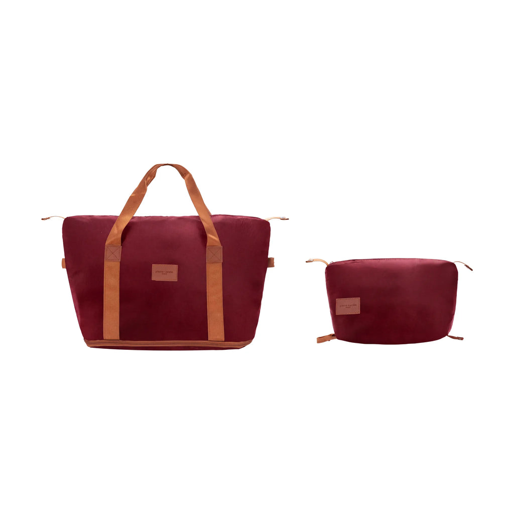 Set of 3 Suitcases + 2 Bags Pierre Cardin Berlin - Dark Red