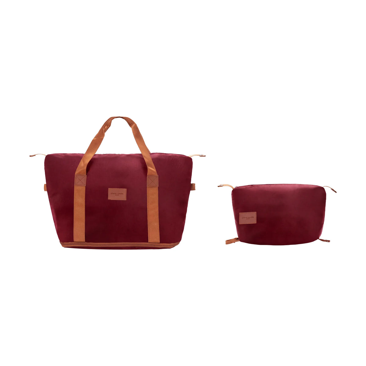 Set of 3 Suitcases + 2 Bags Pierre Cardin Berlin - Dark Red