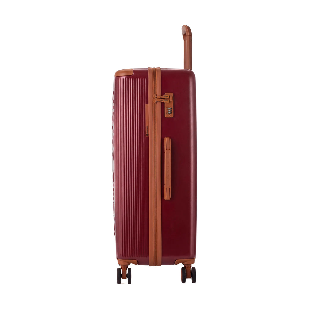 Set of 3 Suitcases + 2 Bags Pierre Cardin Berlin - Dark Red