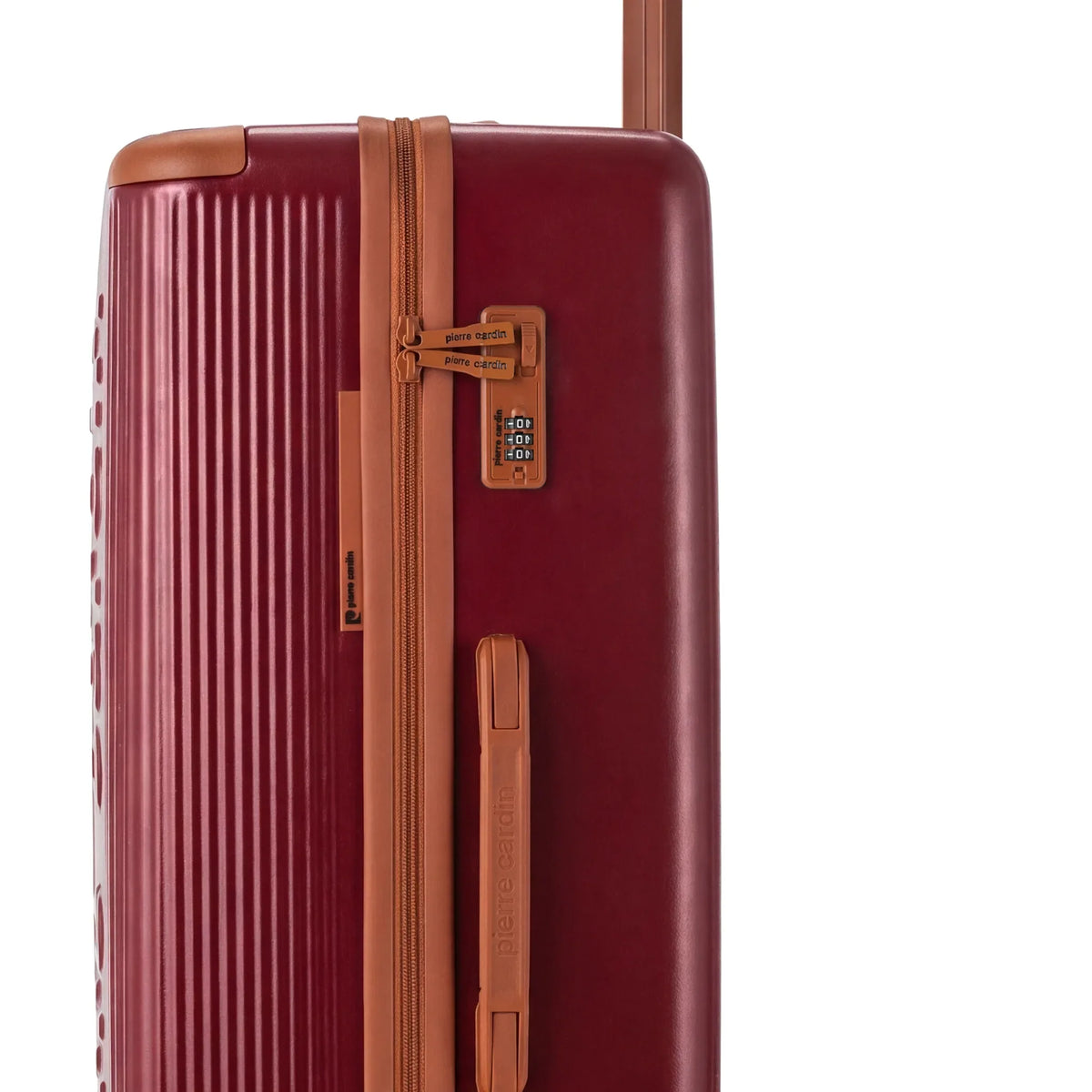 Set of 3 Suitcases + 2 Bags Pierre Cardin Berlin - Dark Red
