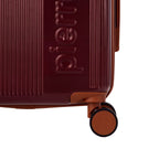 Set of 3 Suitcases + 2 Bags Pierre Cardin Berlin - Dark Red
