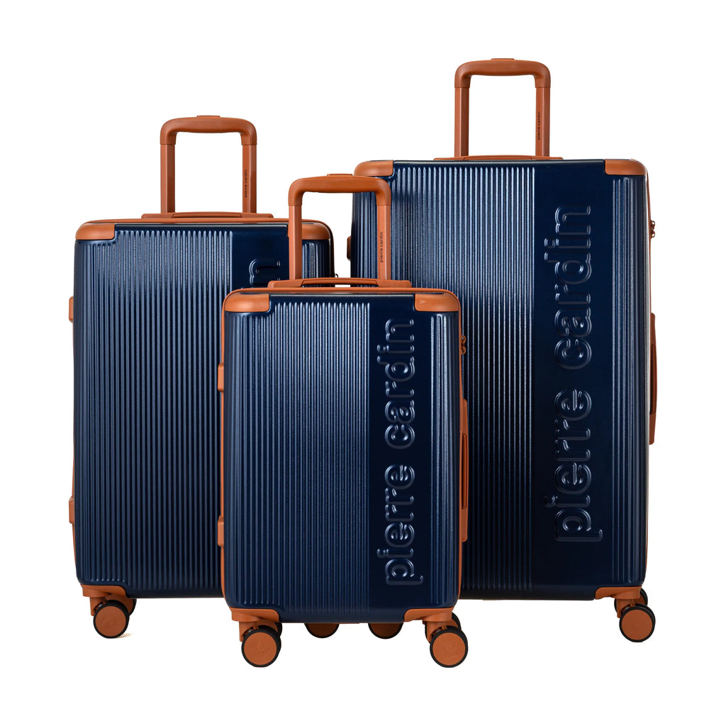 Set aus 3 Koffern + 2 Taschen Pierre Cardin Berlin – Marineblau