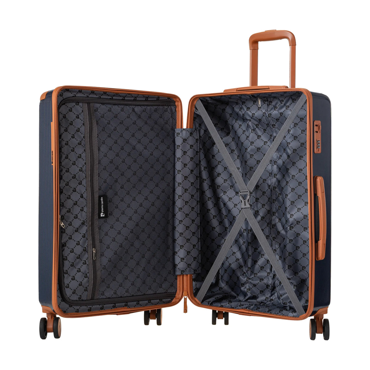 Set aus 3 Koffern + 2 Taschen Pierre Cardin Berlin – Marineblau