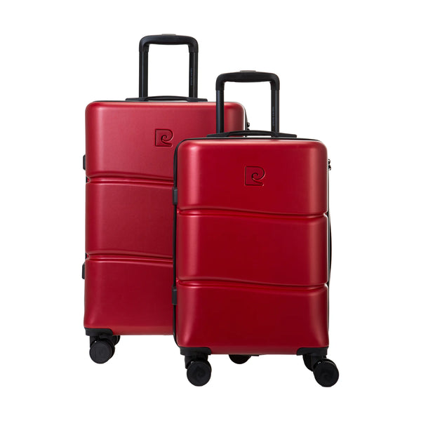 Set Med 2 Resväskor Pierre Cardin Intense - Mörkröd