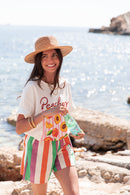 PEACHES Blanc - T-Shirt Imprimé