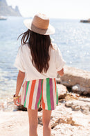 PEACHES Blanc - T-Shirt Imprimé